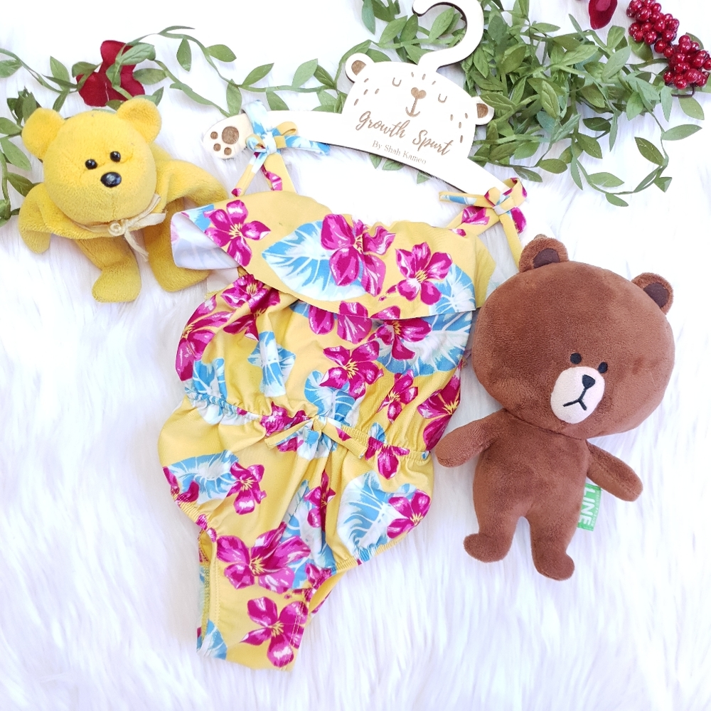 OSHKOSH Baby Girl Floral Swimsuit 18M